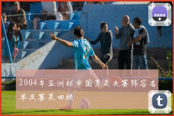 2004年亚洲杯中国男足决赛阵容名单及赛果回顾